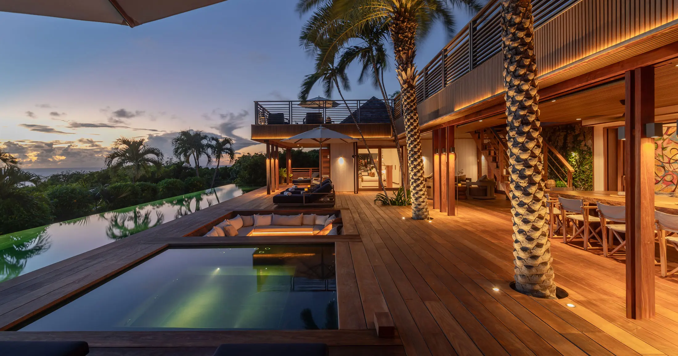 Granate Manso · Modern design villa with infinity pool in St. Barths, with jacuzzi